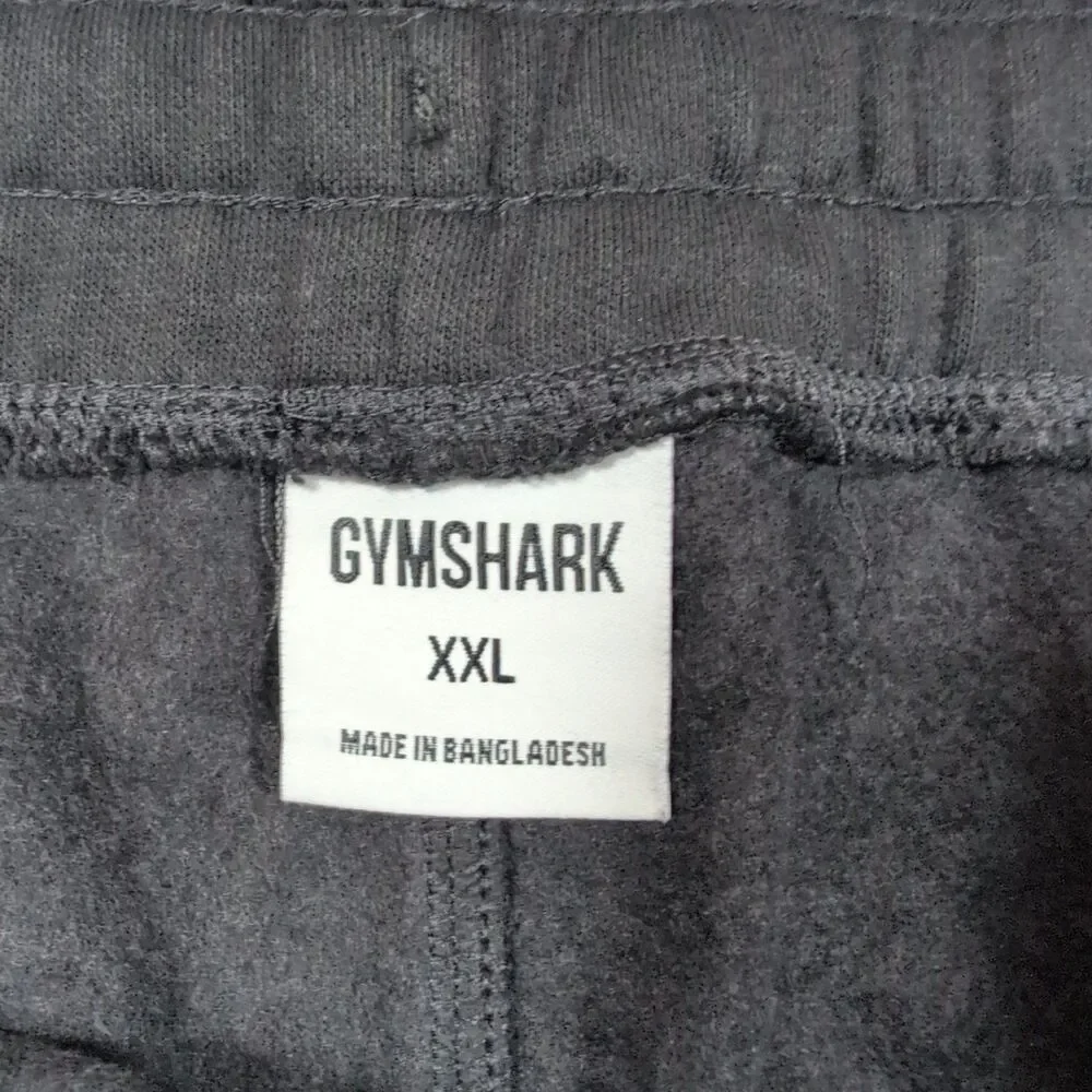 Gymshark Crest Shorts Men’s XXL Black Logo Soft Pockets 6” Inseam Fleece Sweat